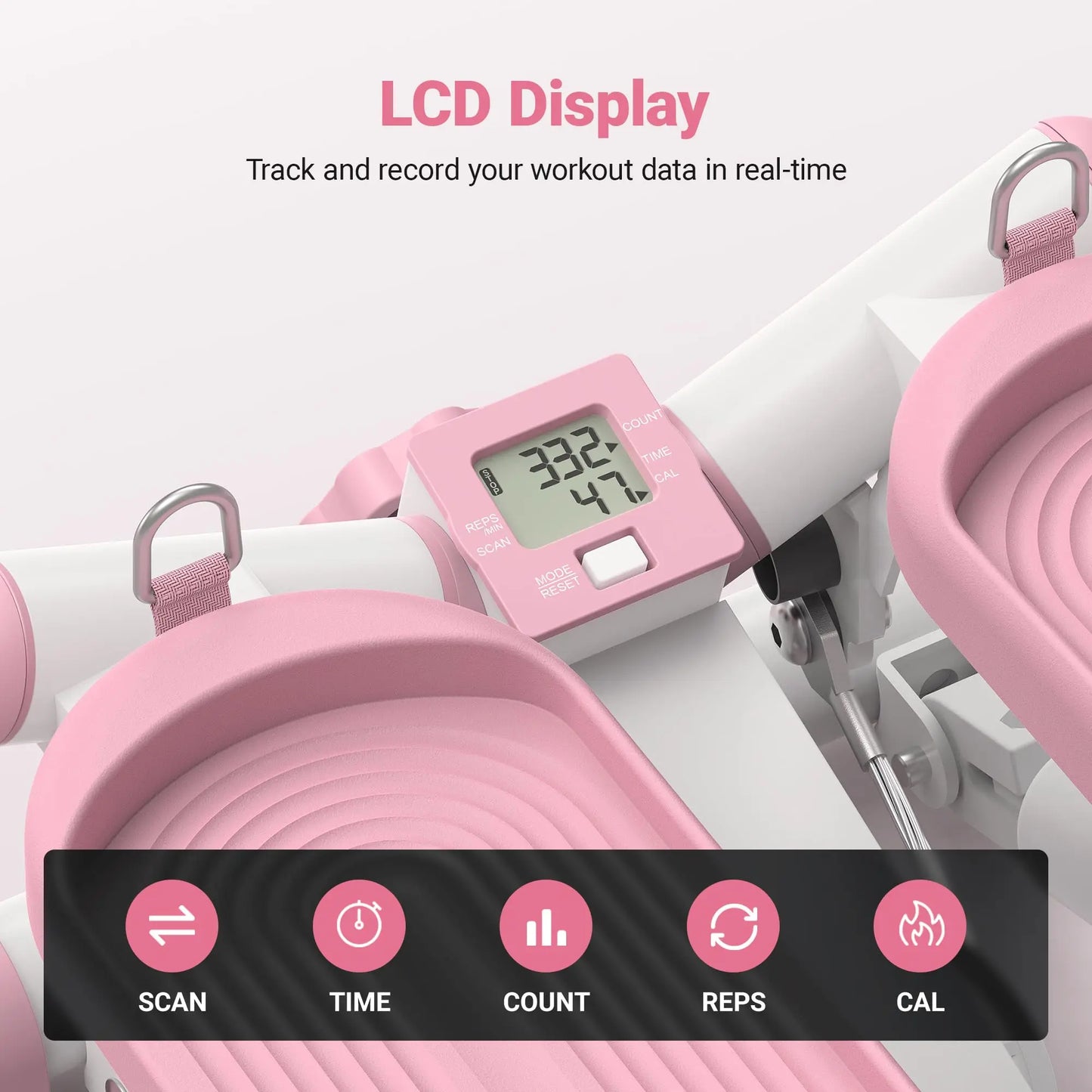 MERACH Mini Stepper for Exercise Twist Stair Stepper 330LBS Capacity Stepper Exercise Equipment with Resistance Band for Fitness