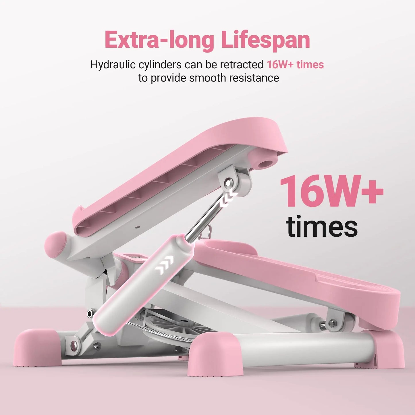 MERACH Mini Stepper for Exercise Twist Stair Stepper 330LBS Capacity Stepper Exercise Equipment with Resistance Band for Fitness