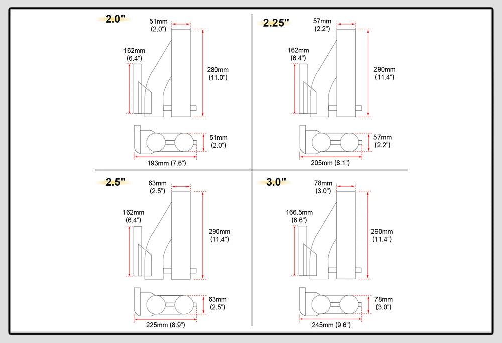 Universal Stainless Steel 304 2.0" 2.25" 2.5" 3" Dual-Valve Electric Exhaust Downpipe Cutout With Remote Wireless Accessories