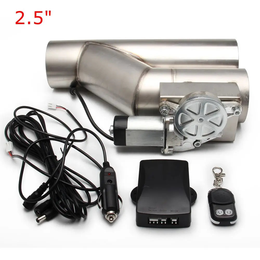 Universal  2.5'' 3" Electric Exhaust Cutout Valve Y Pipe Exhaust Pipe Single Valve System with Controller Remote Kit