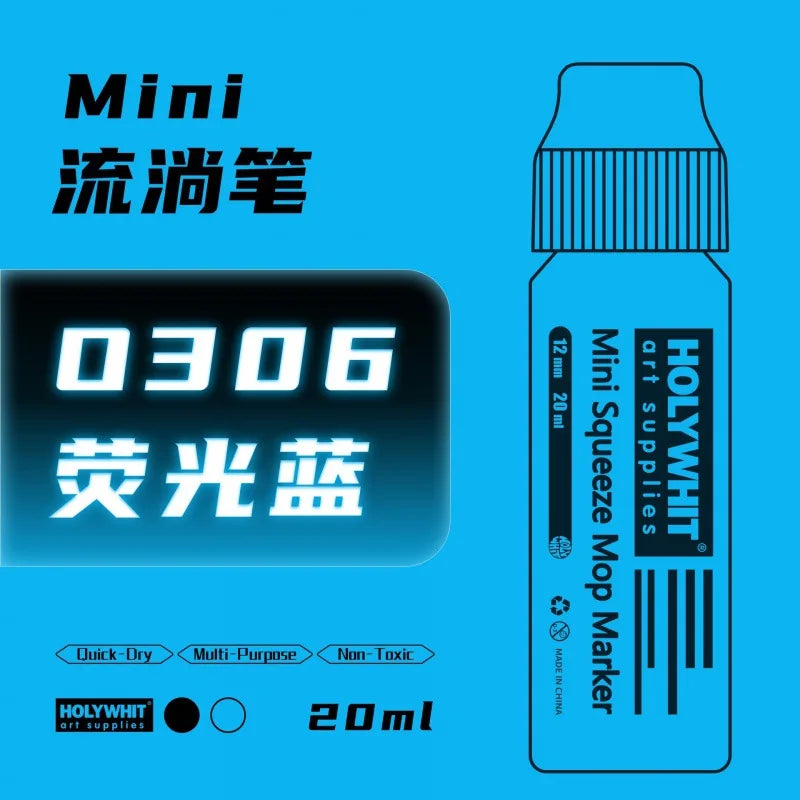 20ml Graffiti Flow Pen Paint Signature Pen 12mm Round Tip Waterproof Marker With Ink Art Supplies Fluorescent Painting Writing