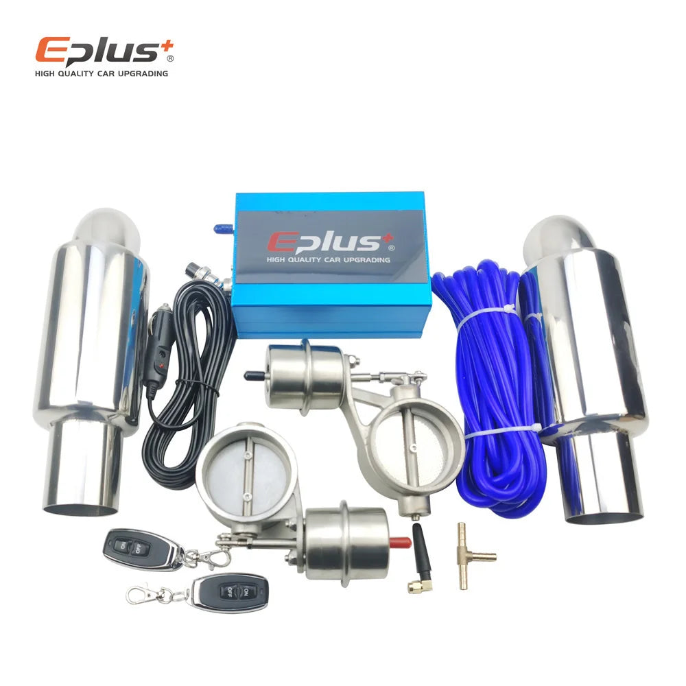 EPLUS Car Exhaust Pipe System Control Valve Sets Vacuum Controller Device Remote Controller Switch Universal 51 63 76MM