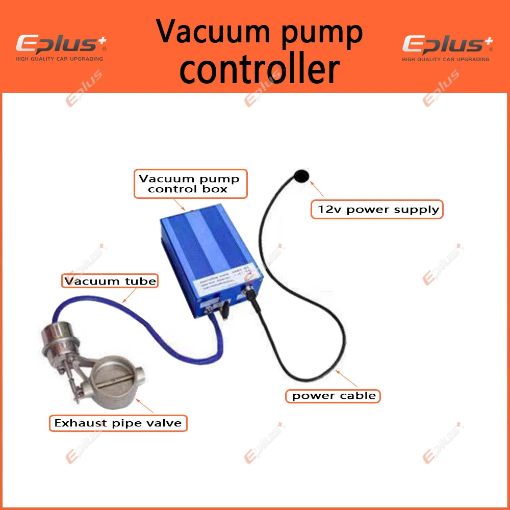 EPLUS Car Exhaust Pipe System Control Valve Sets Vacuum Controller Device Remote Controller Switch Universal 51 63 76MM