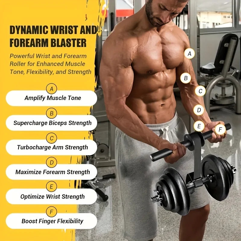 Iron Wrist Forearm Strengthener Muscle Training Stick Strength Equipment Black Universal Size  Power Fitness Outdoor Sports Gear