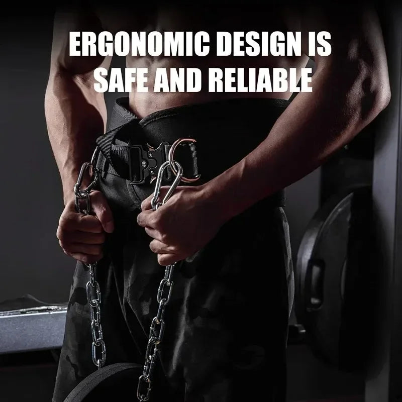 Pull up weight carrying fitness belt for men, squat horizontal bar, waist protection, back muscle strength training belt