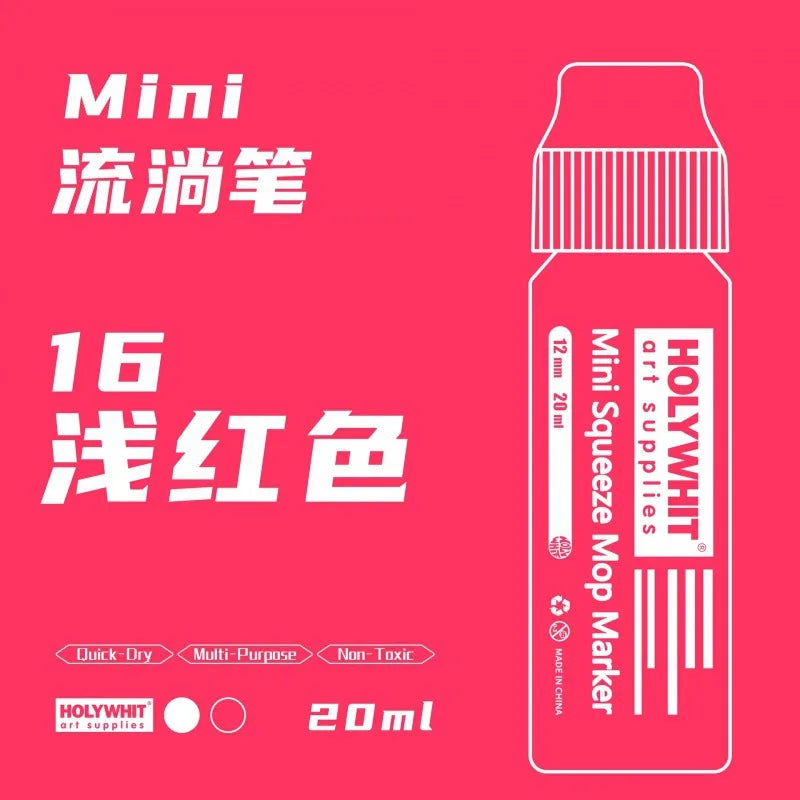 20ml Graffiti Flow Pen Paint Signature Pen 12mm Round Tip Waterproof Marker With Ink Art Supplies Fluorescent Painting Writing