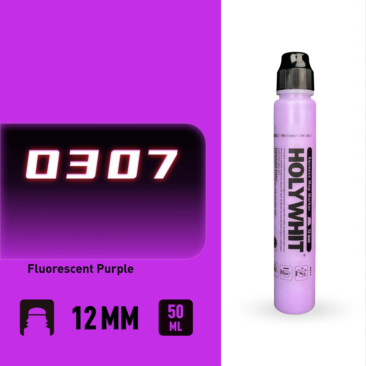 50ml Graffiti Flow Pen Oil-based Paint Signature Pen Round Tip Highlighter Waterproof 12mm Paint Pen Mark Wall Painting