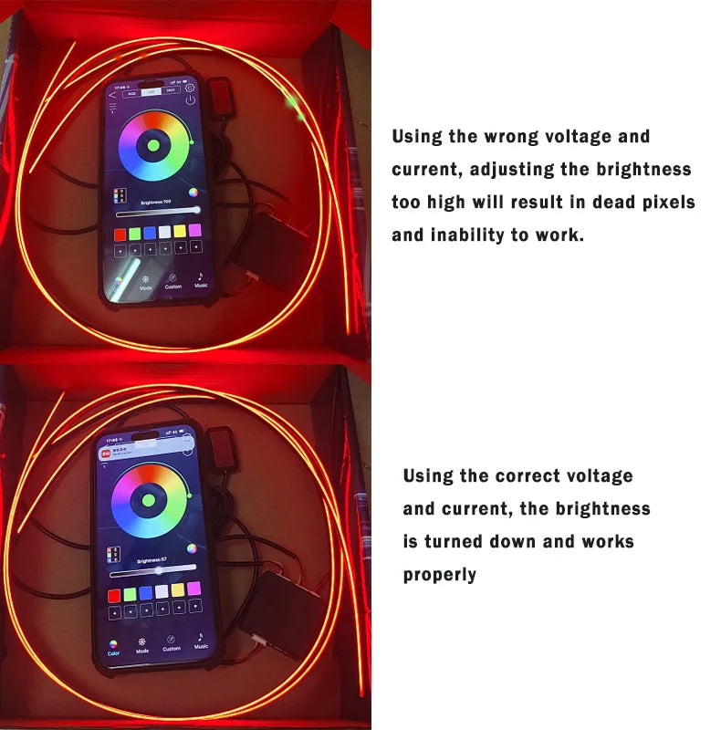 14/18 in 1 Led Acrylic Car Ambient Light RGB 64 213 Color Symphony Acrylic APP Streamer Atmosphere Lamp Kit One Zone Dual Zone