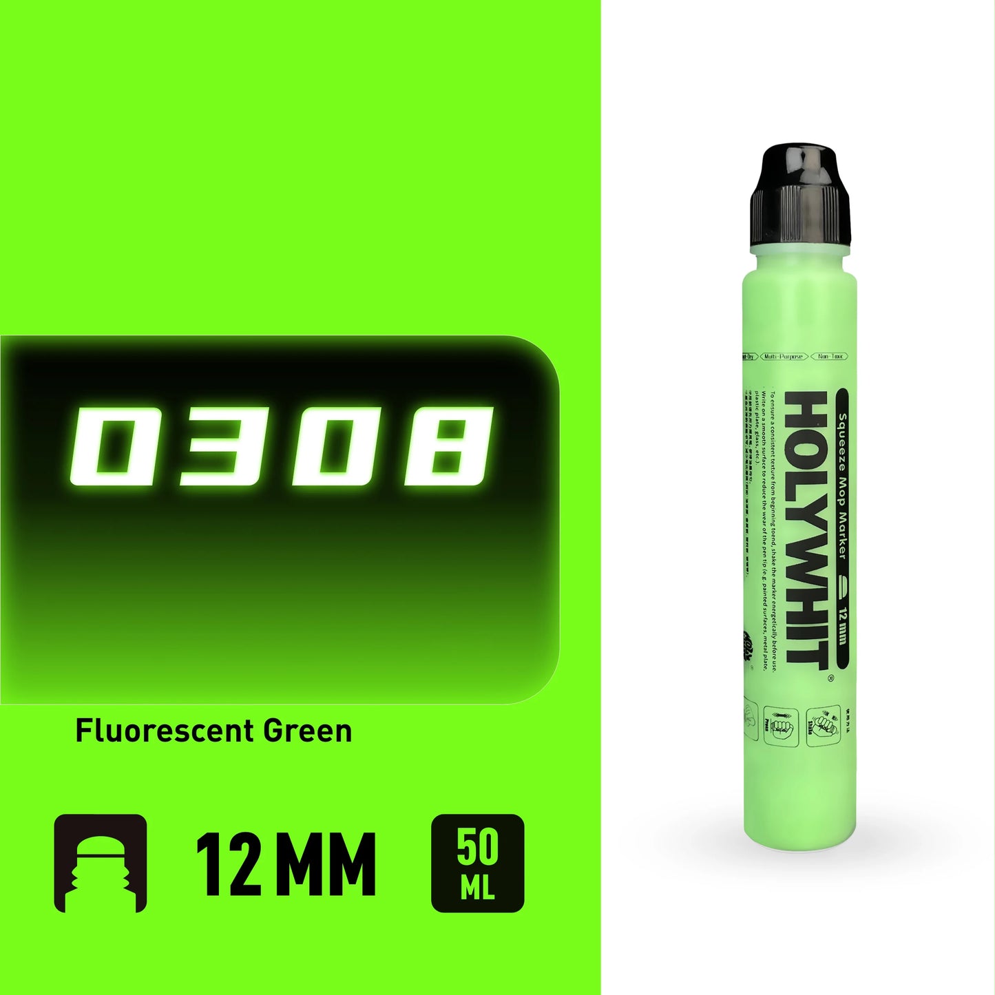 50ml Graffiti Flow Pen Oil-based Paint Signature Pen Round Tip Highlighter Waterproof 12mm Paint Pen Mark Wall Painting