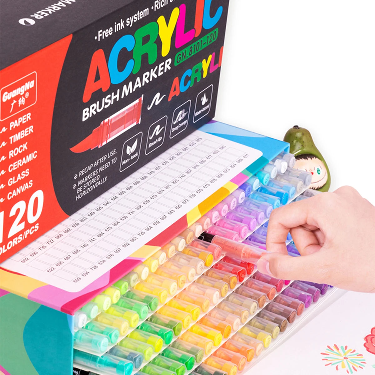 168/120/72/60/48/36/24/12pcs Dual Tips Artist Markers Set Acrylic Marker Set Ideal For School, Office Decor, And Artistic Gifts