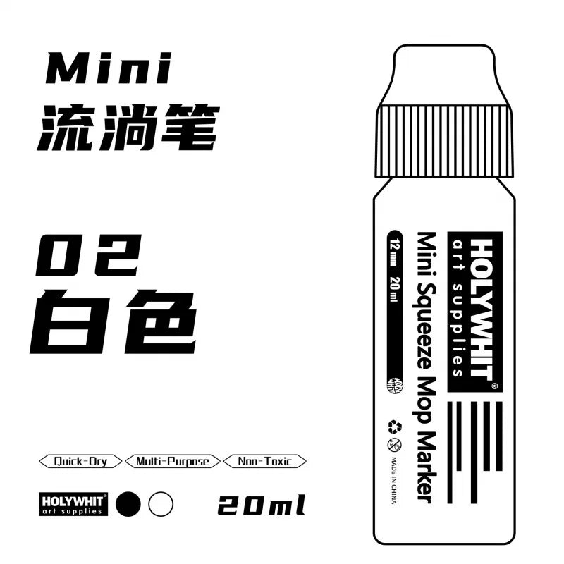 20ml Graffiti Flow Pen Paint Signature Pen 12mm Round Tip Waterproof Marker With Ink Art Supplies Fluorescent Painting Writing