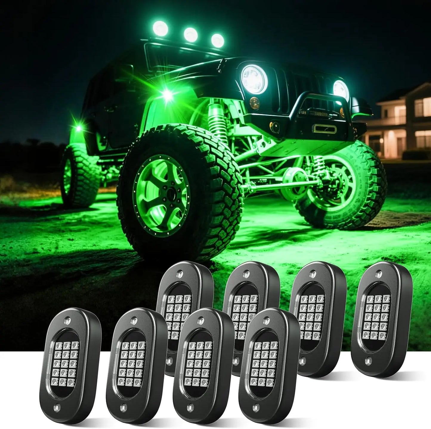 YiLaie 4/6/8/10/12 pods RGB LED Rock Light APP Control Music Neon Car Underglow Chassis Light for Offroad Truck SUV Rock Lights