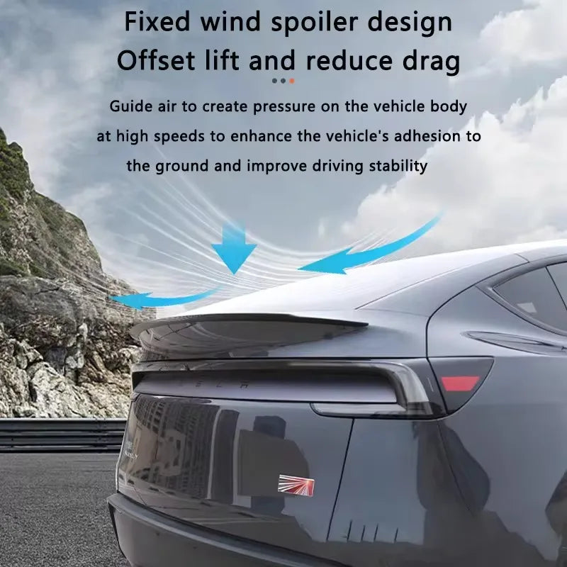 ABS Carbon Fiber Pattern Spoiler For Tesla Model Y Juniper 2025 Original High Performance Trunk Wing Auto Modified Accessories
