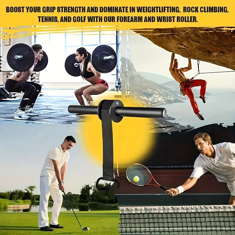 Iron Wrist Forearm Strengthener Muscle Training Stick Strength Equipment Black Universal Size  Power Fitness Outdoor Sports Gear