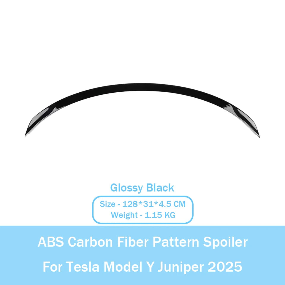 ABS Carbon Fiber Pattern Spoiler For Tesla Model Y Juniper 2025 Original High Performance Trunk Wing Auto Modified Accessories