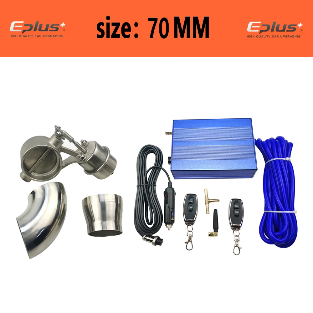 EPLUS Car Exhaust Pipe System Control Valve Sets Vacuum Controller Device Remote Controller Switch Universal 51 63 76MM