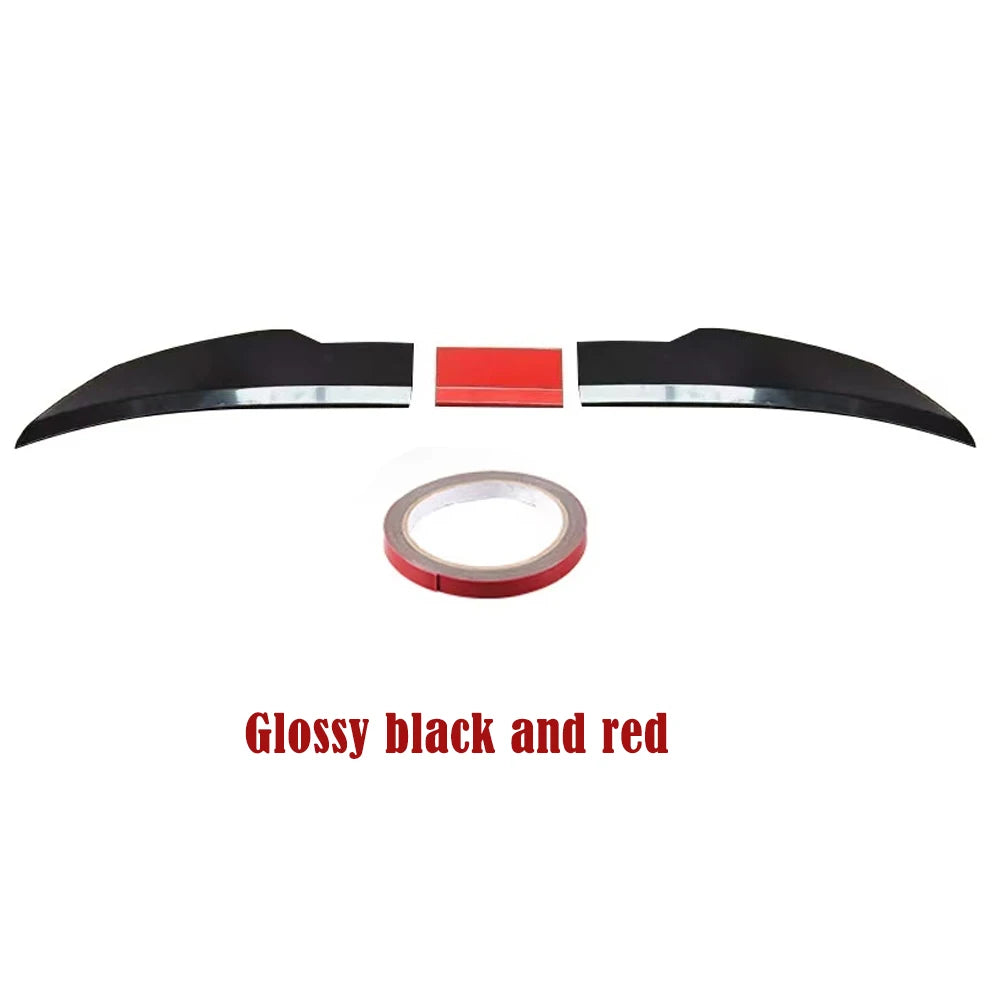 New Style Universal 3pcs Sedan Rear Trunk Tail Rear Wing Spoiler 117-127cm Adjustable DIY Refit Boot Wings Spoiler Car Accessory