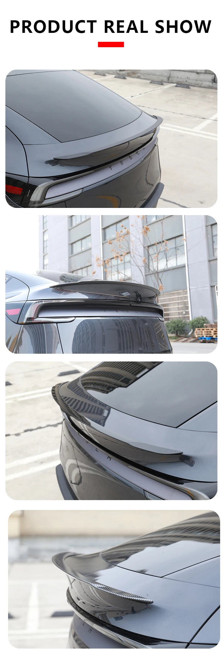 ABS Carbon Fiber Pattern Spoiler For Tesla Model Y Juniper 2025 Original High Performance Trunk Wing Auto Modified Accessories