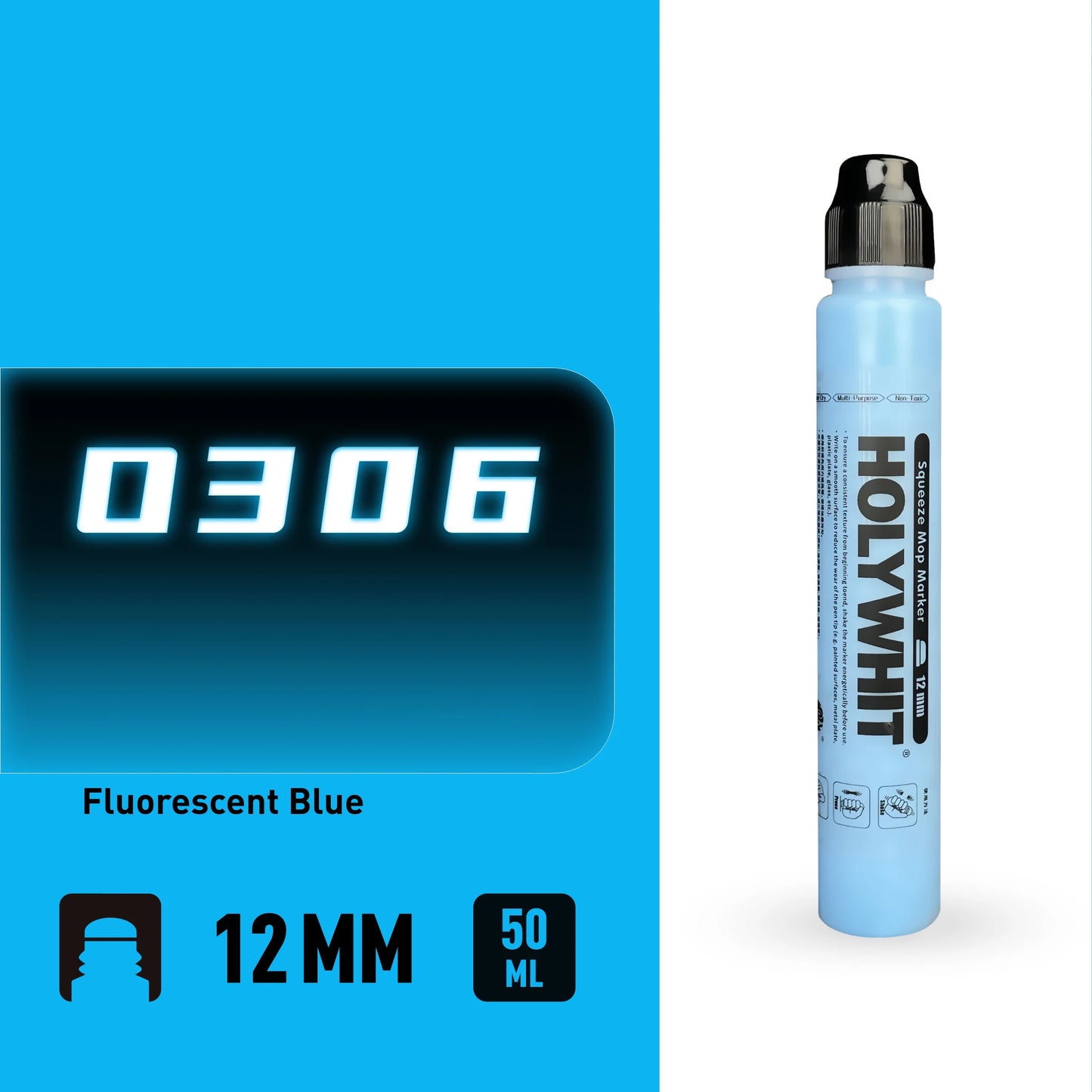 50ml Graffiti Flow Pen Oil-based Paint Signature Pen Round Tip Highlighter Waterproof 12mm Paint Pen Mark Wall Painting