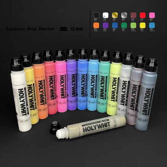 50ml Graffiti Flow Pen Oil-based Paint Signature Pen Round Tip Highlighter Waterproof 12mm Paint Pen Mark Wall Painting