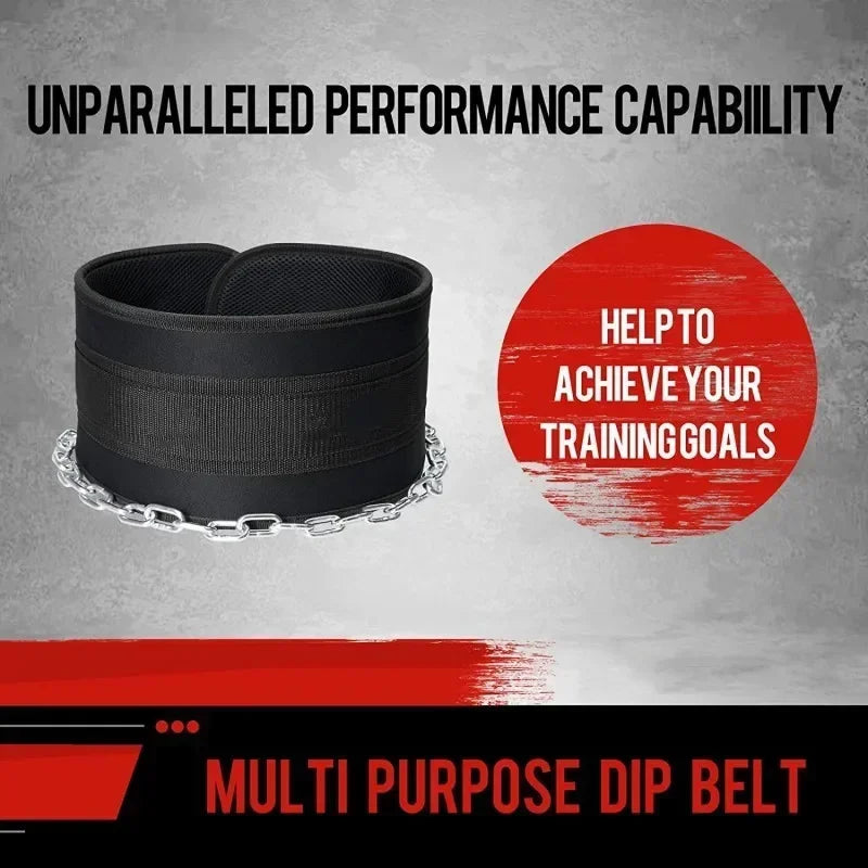 Pull up weight carrying fitness belt for men, squat horizontal bar, waist protection, back muscle strength training belt