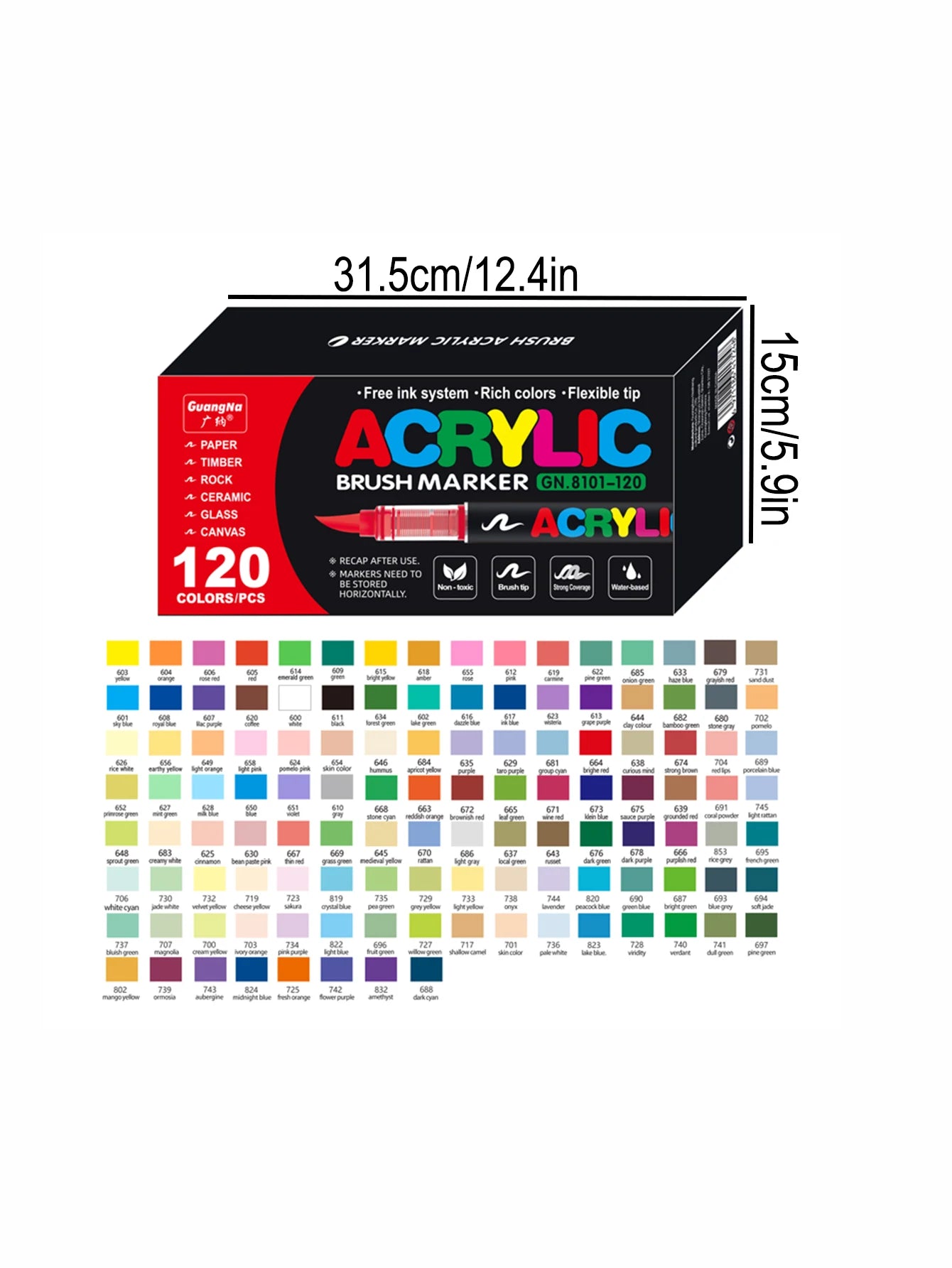 168/120/72/60/48/36/24/12pcs Dual Tips Artist Markers Set Acrylic Marker Set Ideal For School, Office Decor, And Artistic Gifts