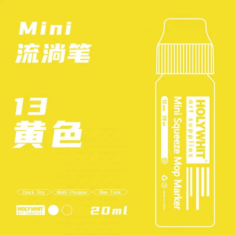 20ml Graffiti Flow Pen Paint Signature Pen 12mm Round Tip Waterproof Marker With Ink Art Supplies Fluorescent Painting Writing