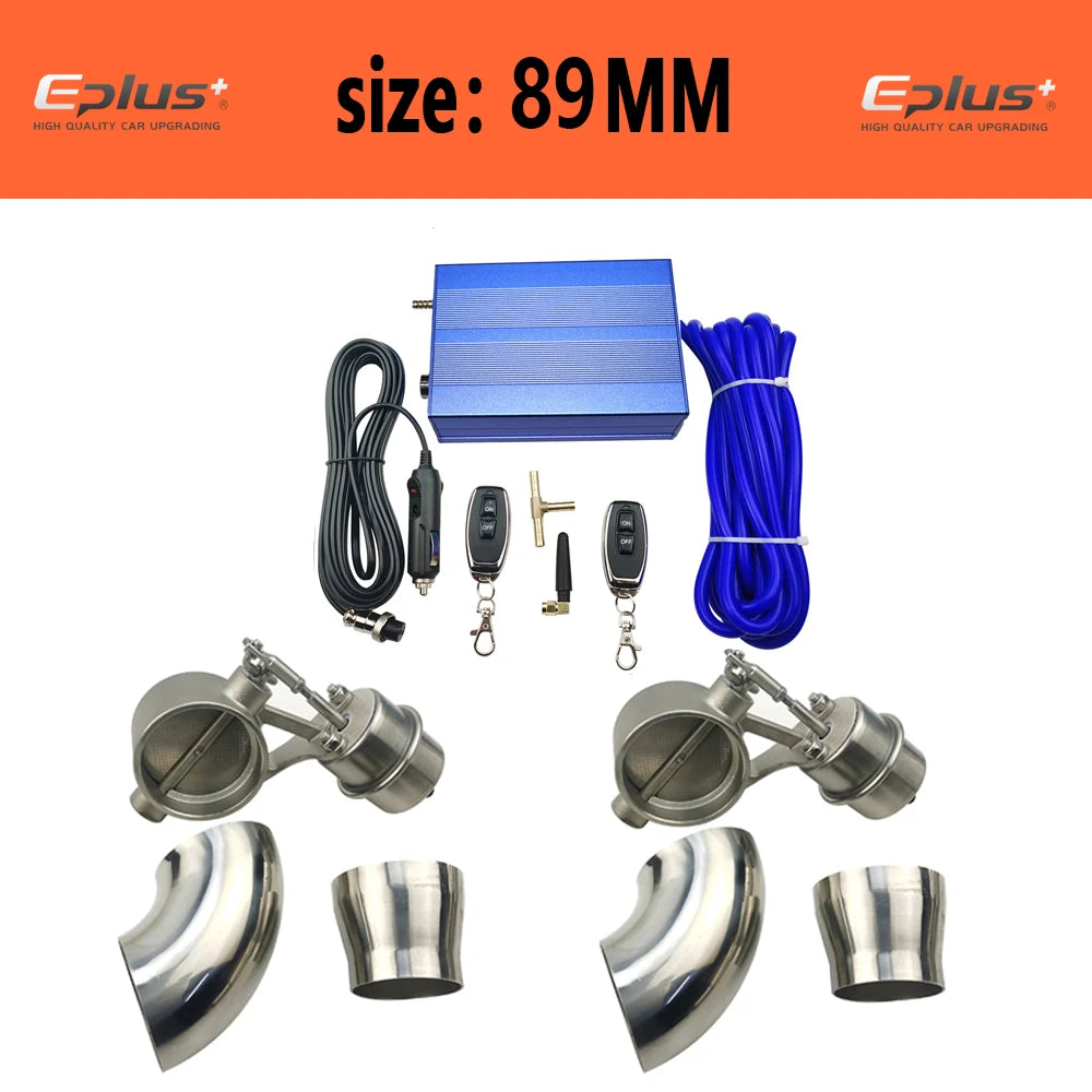 EPLUS Car Exhaust Pipe System Control Valve Sets Vacuum Controller Device Remote Controller Switch Universal 51 63 76MM