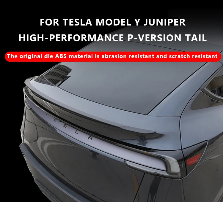 ABS Carbon Fiber Pattern Spoiler For Tesla Model Y Juniper 2025 Original High Performance Trunk Wing Auto Modified Accessories