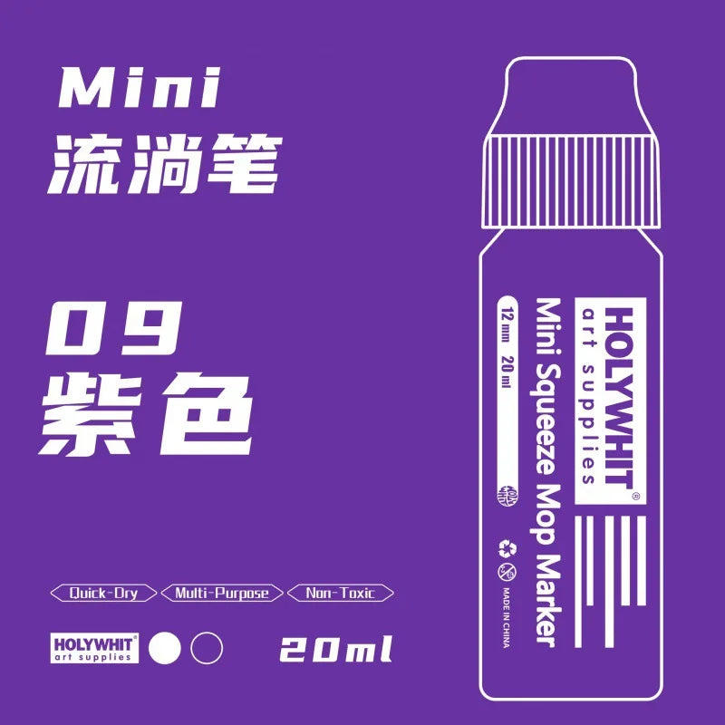 20ml Graffiti Flow Pen Paint Signature Pen 12mm Round Tip Waterproof Marker With Ink Art Supplies Fluorescent Painting Writing