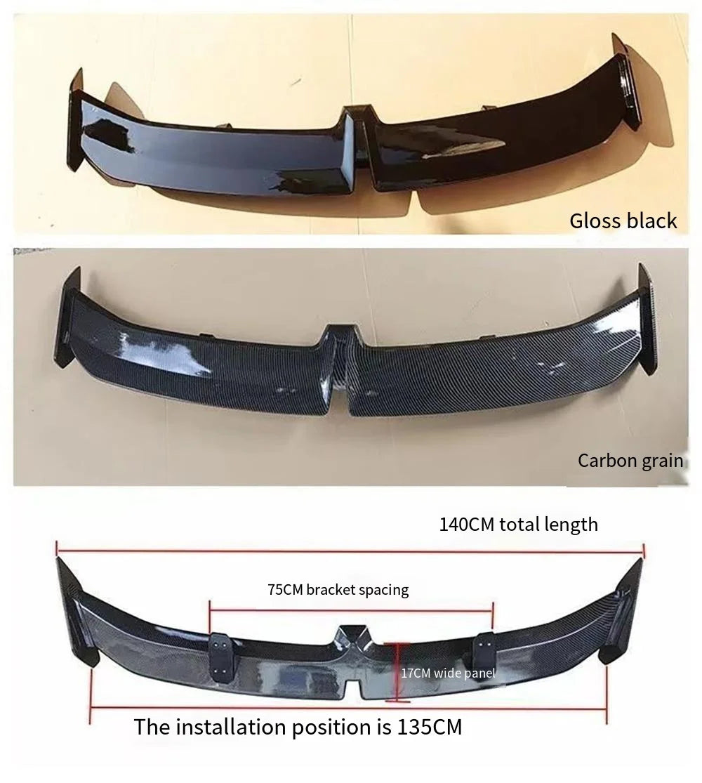 Universal Car modified butterfly shaped tail wing car bumper no perforated spoiler GT Apply to all Car parts factory direct sale