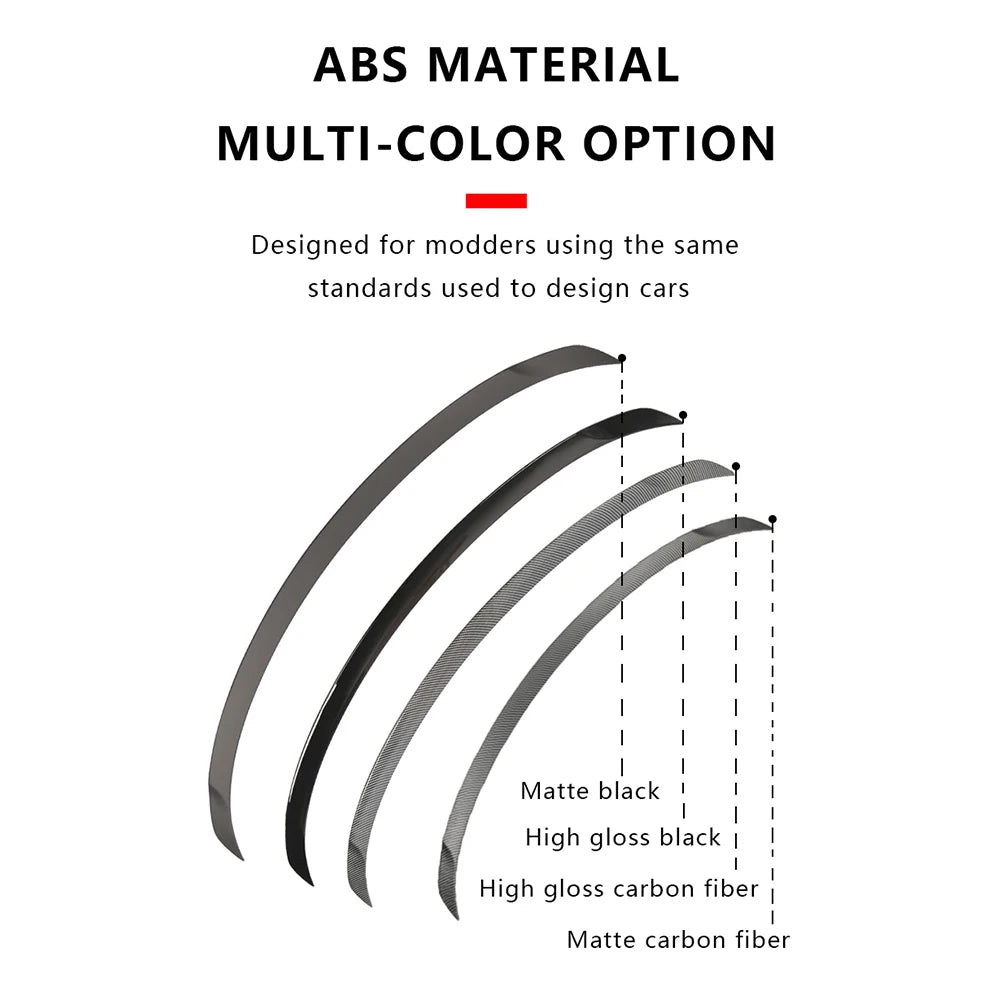 ABS Carbon Fiber Pattern Spoiler For Tesla Model Y Juniper 2025 Original High Performance Trunk Wing Auto Modified Accessories