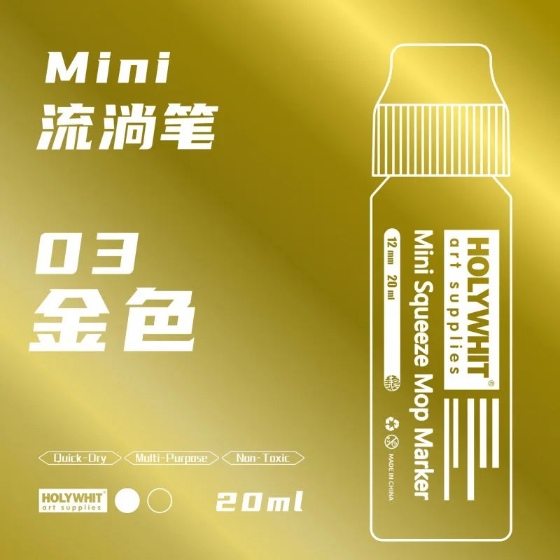 20ml Graffiti Flow Pen Paint Signature Pen 12mm Round Tip Waterproof Marker With Ink Art Supplies Fluorescent Painting Writing