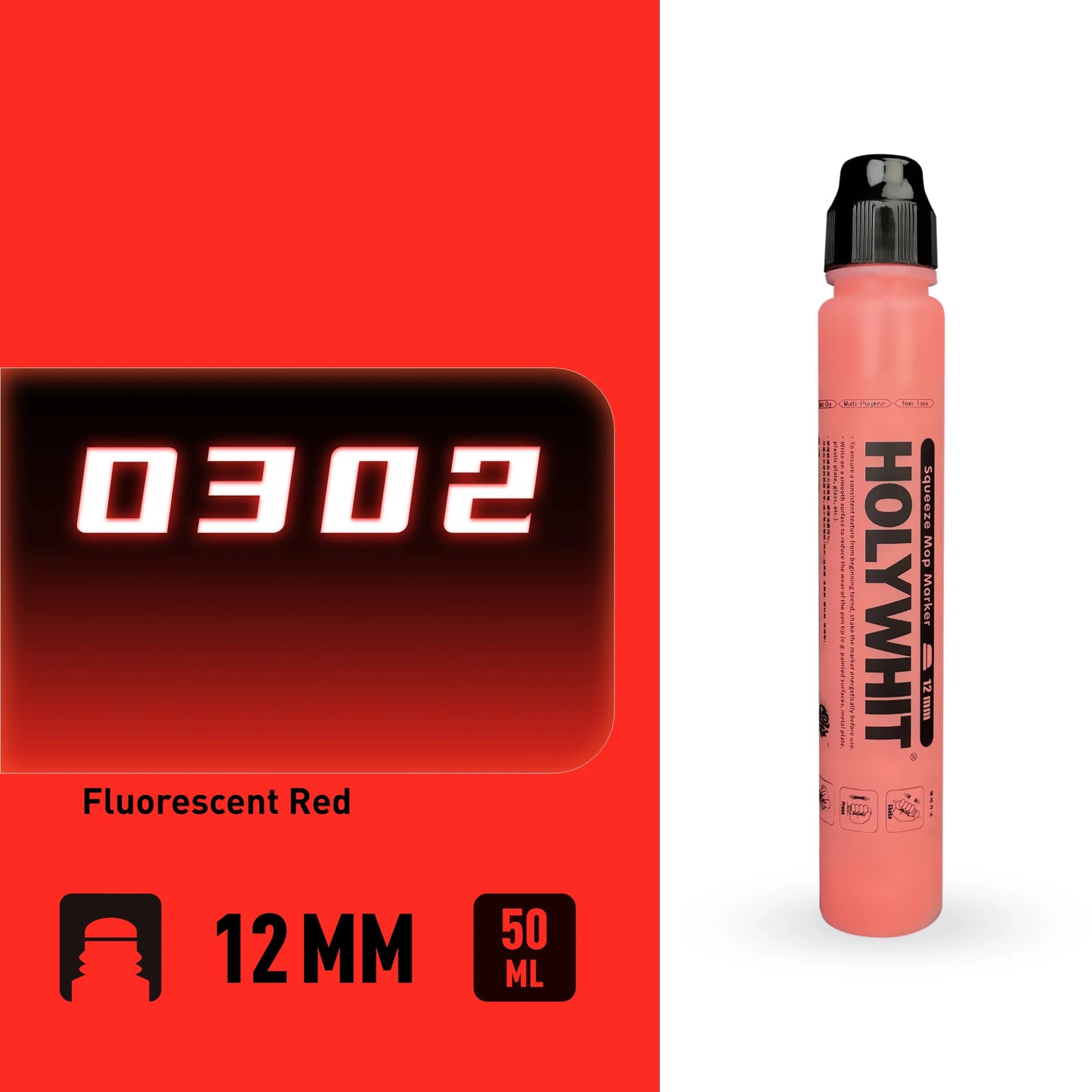 50ml Graffiti Flow Pen Oil-based Paint Signature Pen Round Tip Highlighter Waterproof 12mm Paint Pen Mark Wall Painting