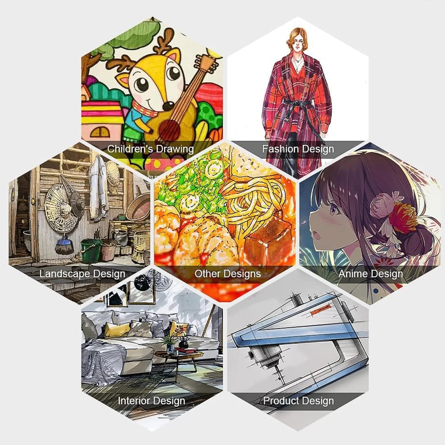 24/36/48/60/80/120/168 Colors Double Tip Permanent Art Marker pens for Drawing Painting Sketching Comics Design School Supplies