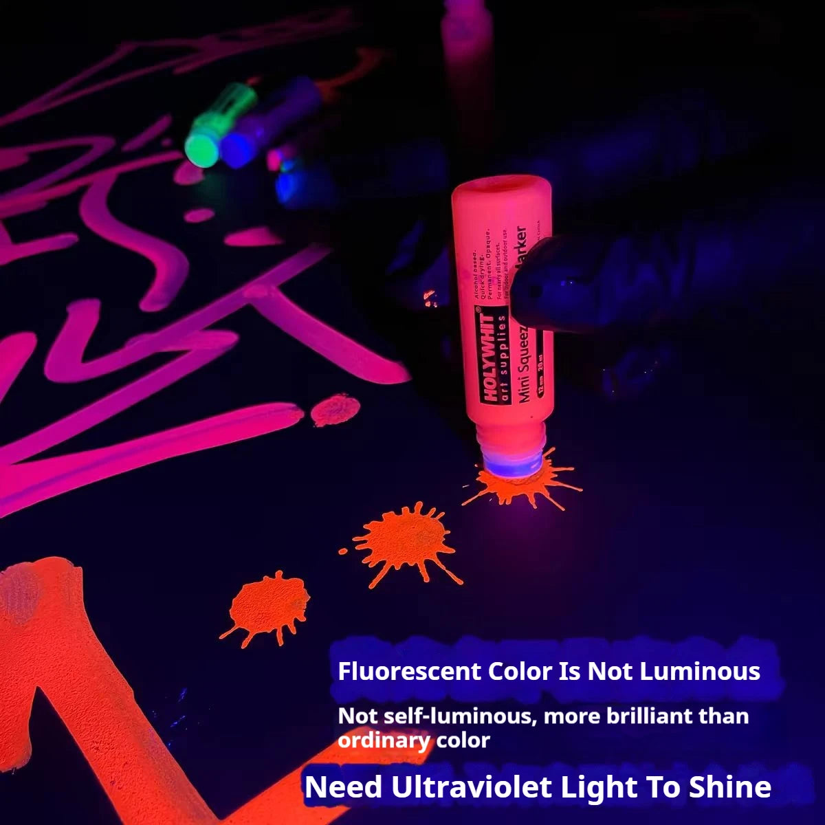 20ml Graffiti Flow Pen Paint Signature Pen 12mm Round Tip Waterproof Marker With Ink Art Supplies Fluorescent Painting Writing