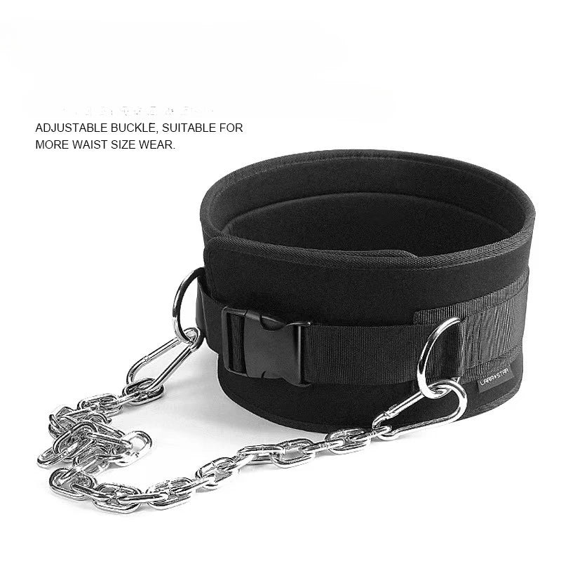 Pull up weight carrying fitness belt for men, squat horizontal bar, waist protection, back muscle strength training belt