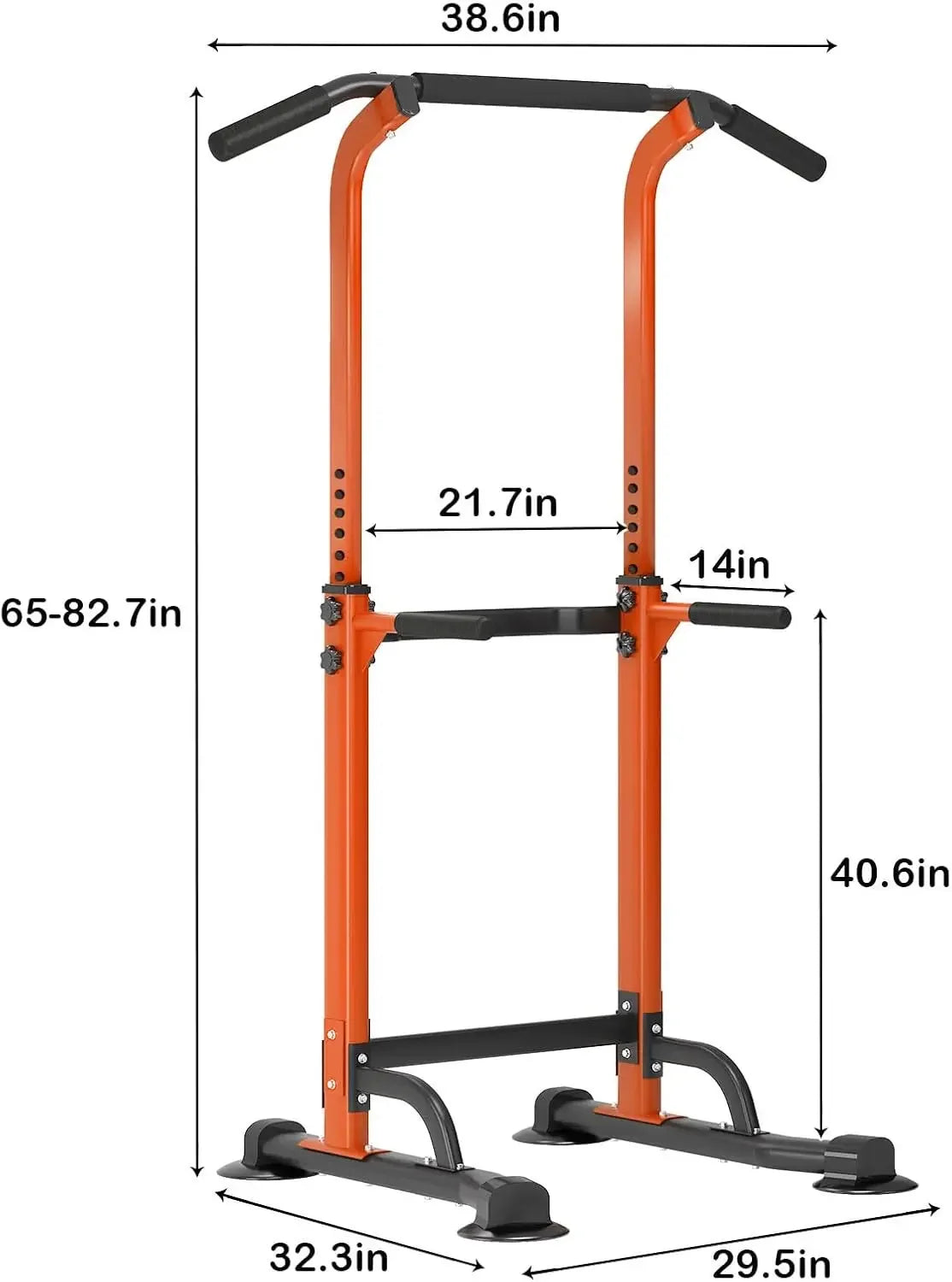 Power Tower Dip Station Pull Up Bar for Home Gym Adjustable Height Strength Training Workout Equipment,Pull Up Bar Station