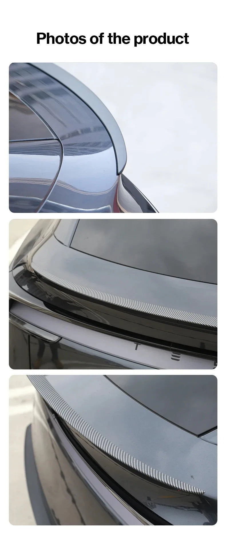 ABS Carbon Fiber Pattern Spoiler For Tesla Model Y Juniper 2025 Original High Performance Trunk Wing Auto Modified Accessories