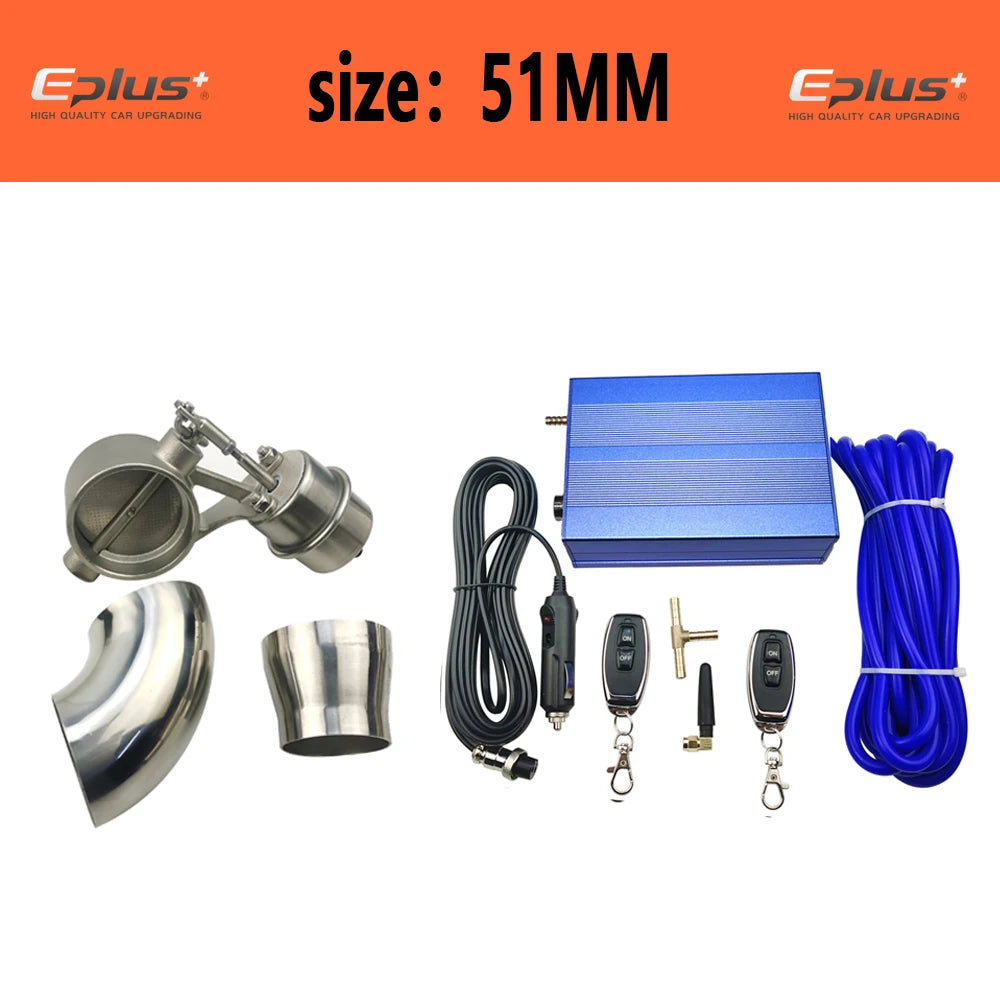 EPLUS Car Exhaust Pipe System Control Valve Sets Vacuum Controller Device Remote Controller Switch Universal 51 63 76MM