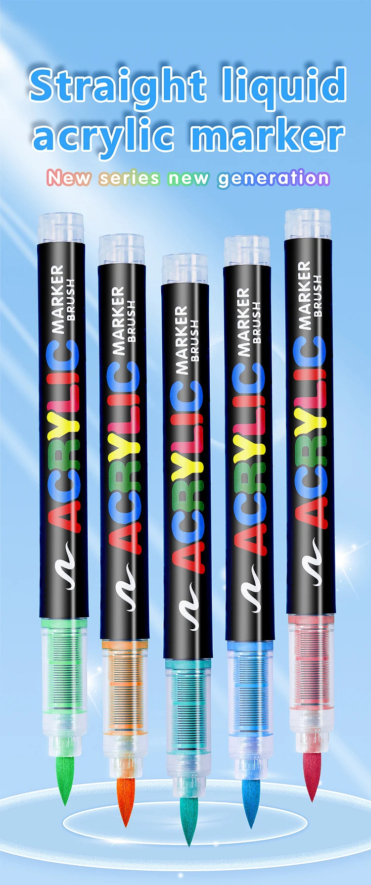 12-120 Colors Acrylic Paint Pens Markers Brush Tip Paint Markers For Rock Painting Wood Canvas Stone,Christmas Gift DIY Crafts