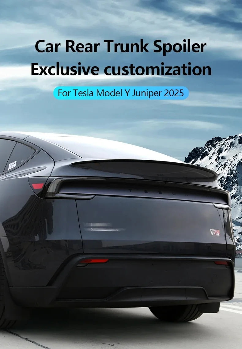 ABS Carbon Fiber Pattern Spoiler For Tesla Model Y Juniper 2025 Original High Performance Trunk Wing Auto Modified Accessories