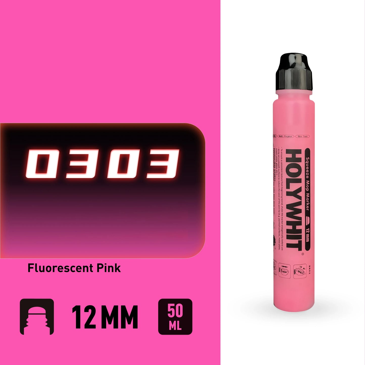 50ml Graffiti Flow Pen Oil-based Paint Signature Pen Round Tip Highlighter Waterproof 12mm Paint Pen Mark Wall Painting