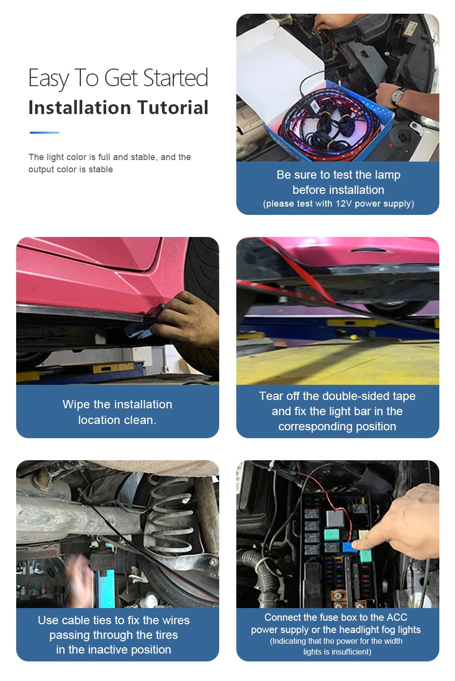 SEAMETAL Car Chassis Light Color Flow Atmosphere Light Waterproof APP Control Underbody Light LED Flexible Underglow Light Strip