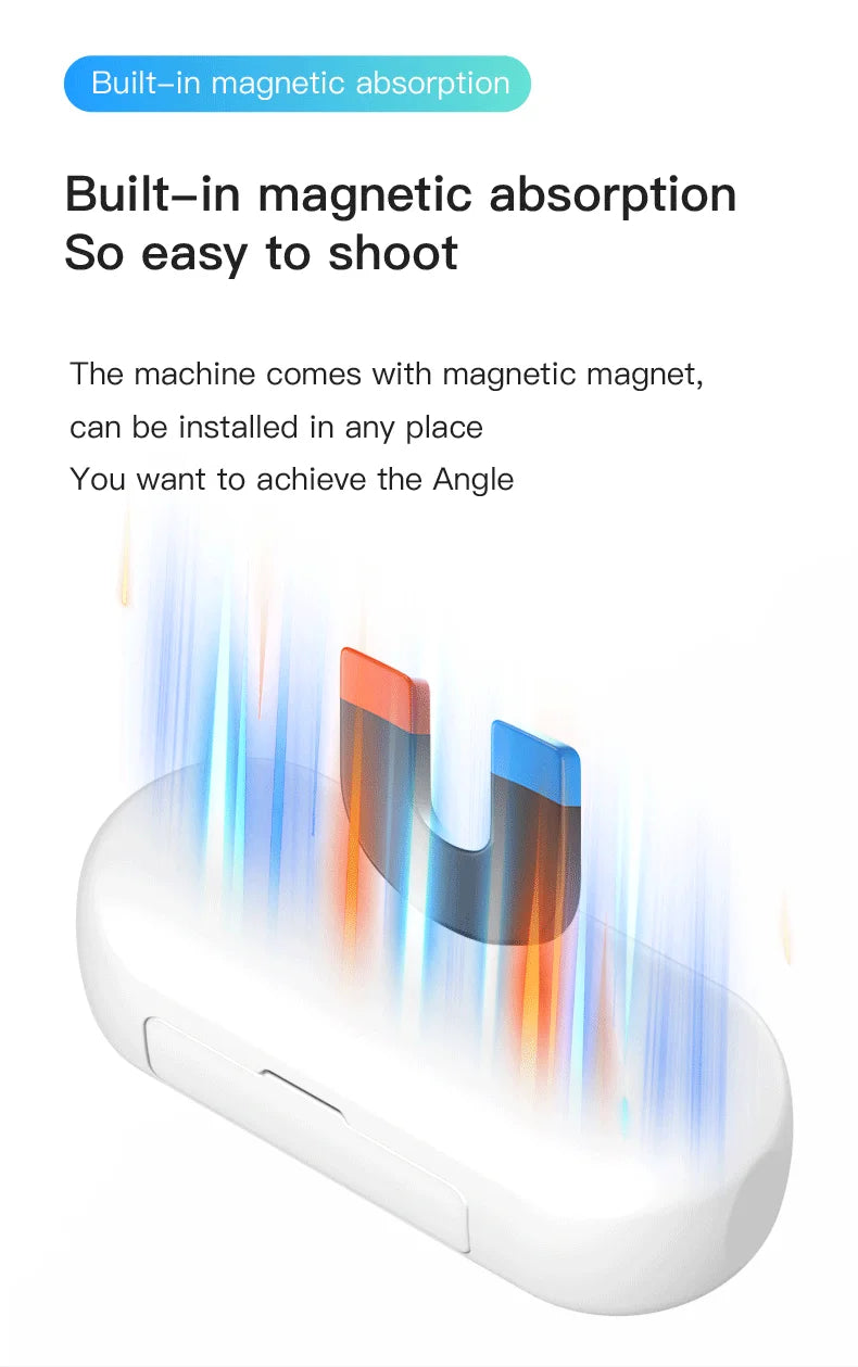 POV Magnetic Sports Camera 4K 30M Waterproof 2.4G Wireless WiFi Motorcycle Mini Small Action Body Video Vlog Cameras Helmet Bike