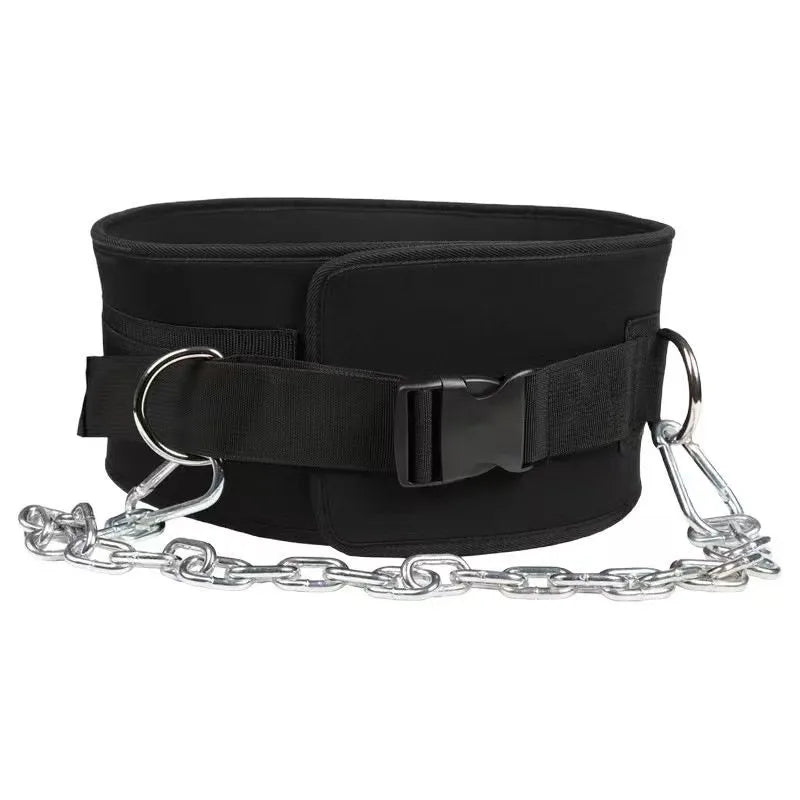 Pull up weight carrying fitness belt for men, squat horizontal bar, waist protection, back muscle strength training belt