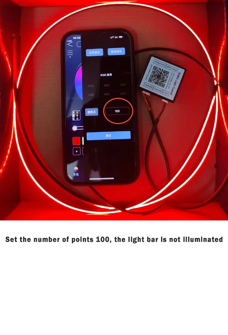 14/18 in 1 Led Acrylic Car Ambient Light RGB 64 213 Color Symphony Acrylic APP Streamer Atmosphere Lamp Kit One Zone Dual Zone