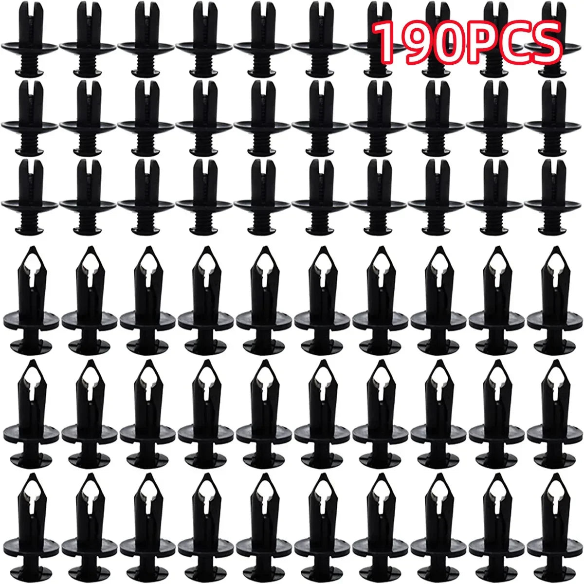 835 Car Push Retainer Black Nylon Fastener Clips in Plastic Box for GM Ford Lexus Honda Chrysler Mazda Nissan Jeep Ford