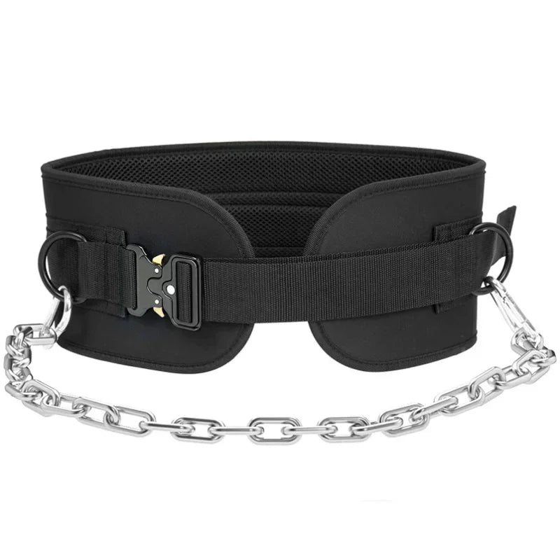 Pull up weight carrying fitness belt for men, squat horizontal bar, waist protection, back muscle strength training belt