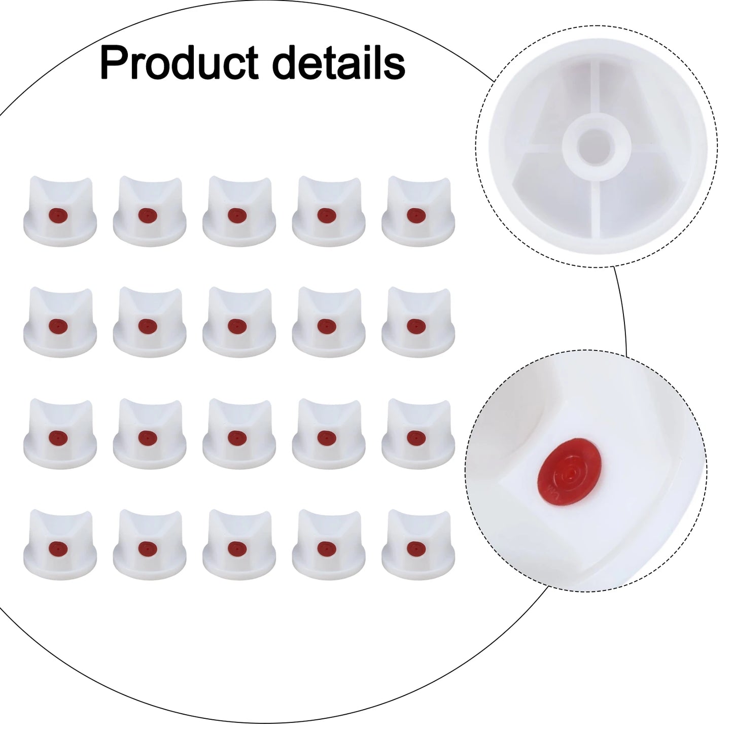 20 Pcs Plastic Spray Nozzles White Spray Paint Replacement Cover For Bottle Spray Heads For Spray Cans Car Accessories